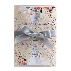 Pink Business Card Invitation Card Laser Cut Wedding Invitation Card